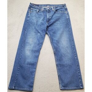 Levi's‎ 505 Straight Fit Jeans Mens 34x30 Blue Denim Medium Wash Red Tab Stretch